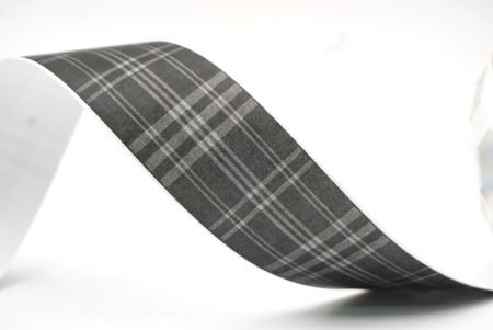 Klassisches Schwarz- und Graues Karoband_AI